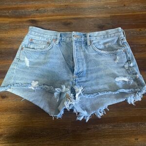AGOLDE Parker Cut Off Denim Shorts Size 28